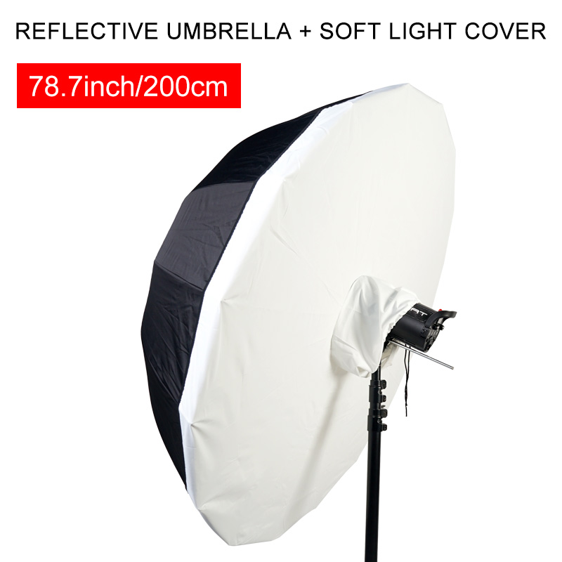 Photography Umbrella Diffuser - Parapluie réfléchissant, diffuseur de bouche profonde,