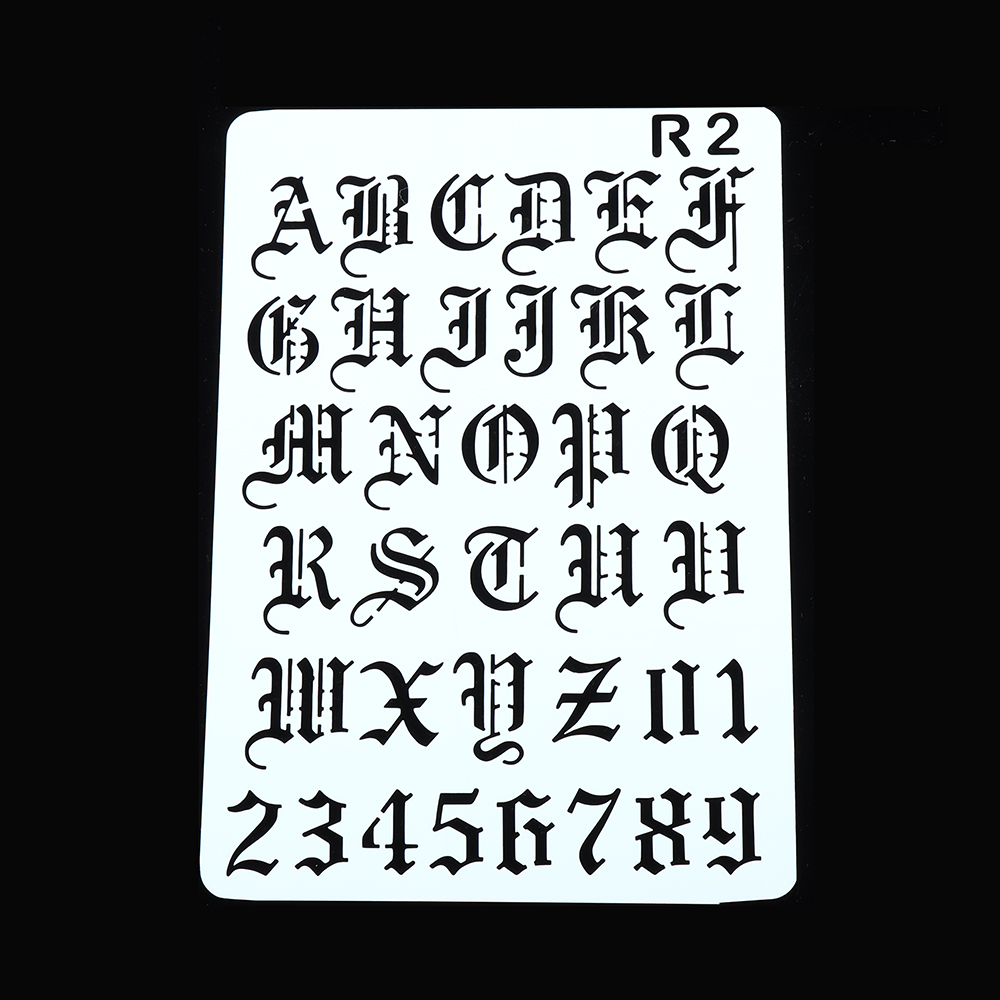 Photography Font - Pochoirs de superposition creux, peinture murale,