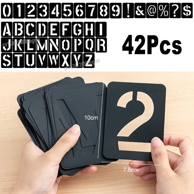 Photography Font - 42 pièces ensemble réutilisable en plastique