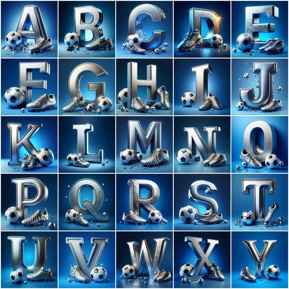Photography Font - CloShine-Lettres en Mosaïque de Diamant, Peinture