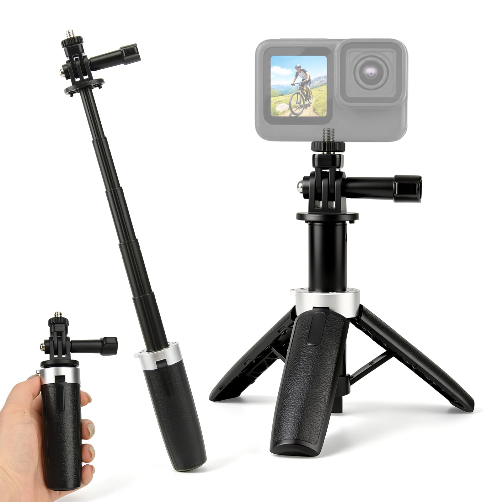Gopro Action Camera Hero 12 Black - Mini trépied extensible, trépied pliable, monopode