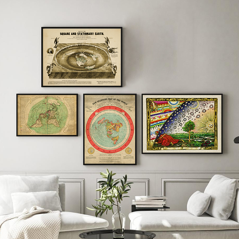 Photography Mapped - Nouvelle carte du monde Standard imprimée,