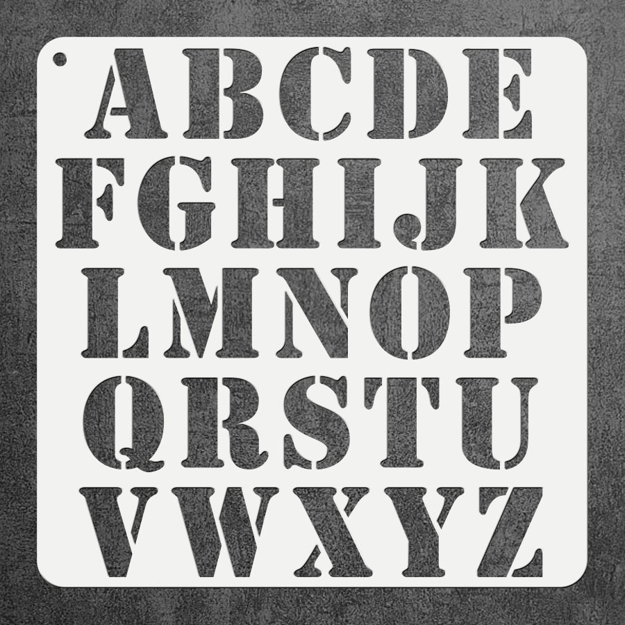 Photography Font - Pochoir de lettres majuscules A-Z, 11.8