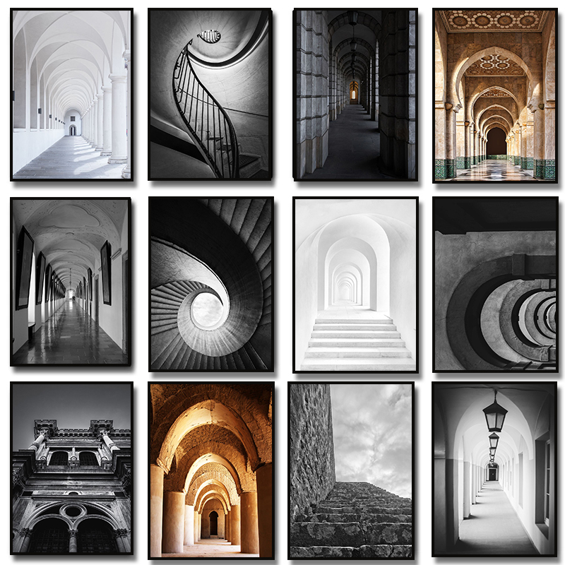 Photography Black And White - Affiches d'art abstraites modernes noir et
