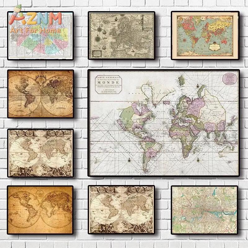 Photography Mapped - Impression sur toile de carte du