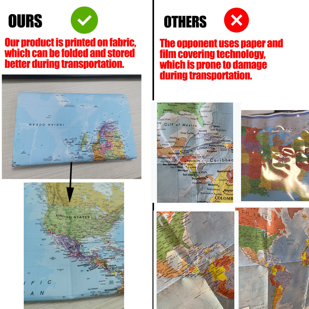 Affiche de la carte du monde e - Photography Mapped avis et prix