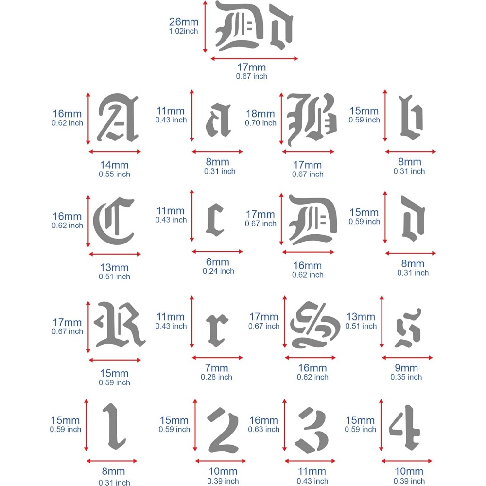 Pochoirs de lettres en métal m - Photography Font avis et prix