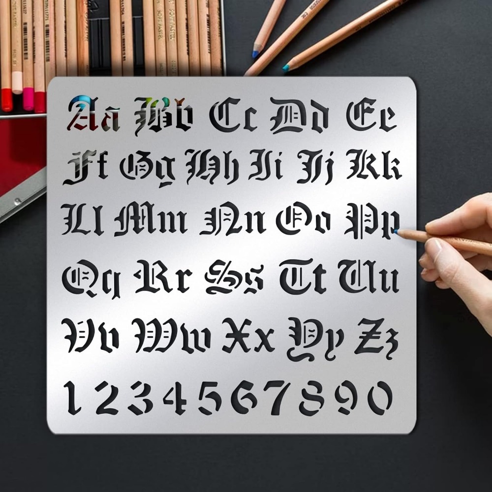 Pochoirs de lettres en métal m - Photography Font avis et prix