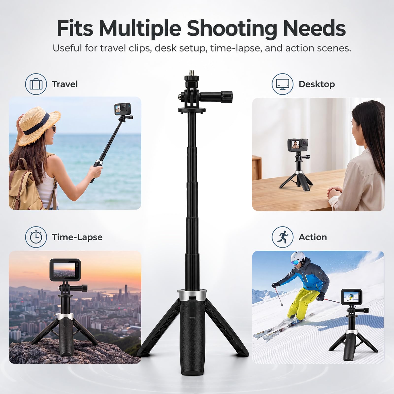 Mini trépied extensible, trépi - Gopro Action Camera Hero 12 Black avis et prix