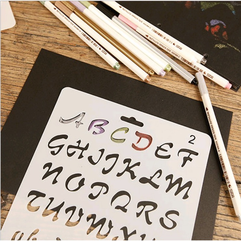 Pochoirs A4 avec lettres de l' - Photography Font avis et prix