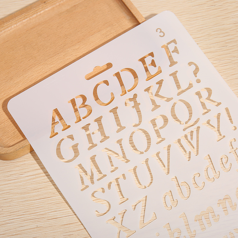 Pochoirs A4 avec lettres de l' - Photography Font avis et prix