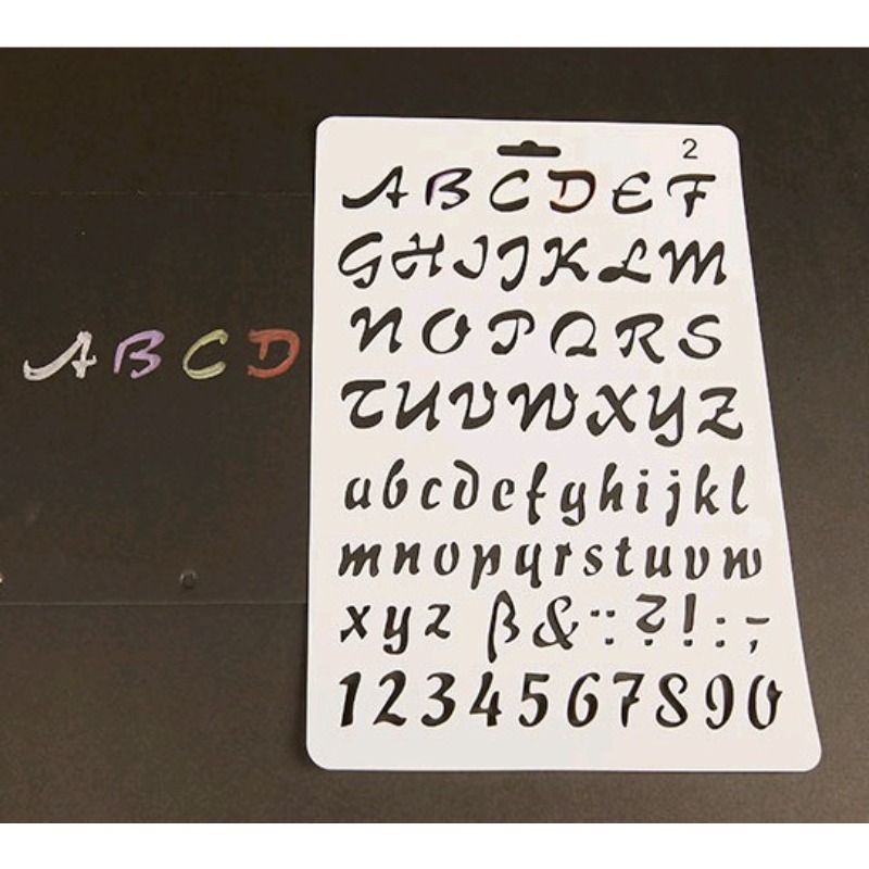 Pochoirs A4 avec lettres de l' - Photography Font avis et prix