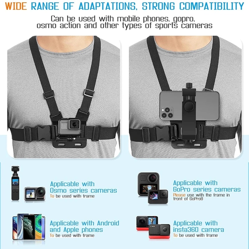 Sangle de poitrine pour téléph - Gopro Action Camera Hero 12 Black avis et prix