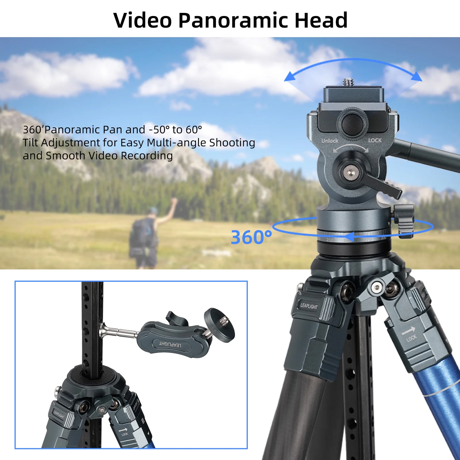 Trépied photo professionnel LE - Camera Tripod Carbon avis et prix