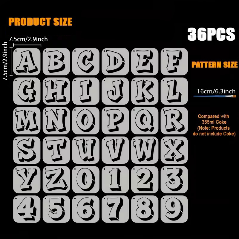 Ensemble de pochoirs lettres e - Photography Font avis et prix